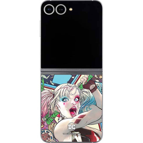 DC Comics Harley Quinn Action Pose Galaxy Z Flip6 Skin