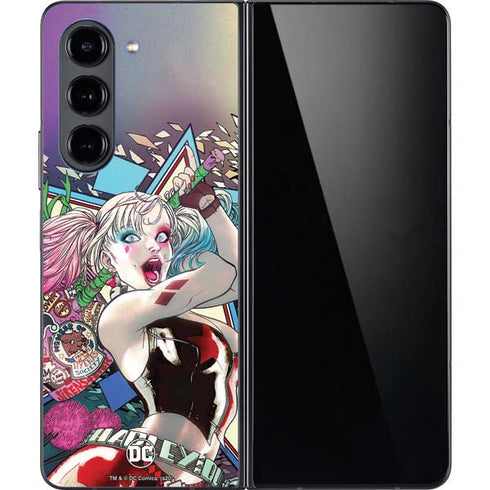 DC Comics Harley Quinn Action Pose Galaxy Z Fold5 5G Skin