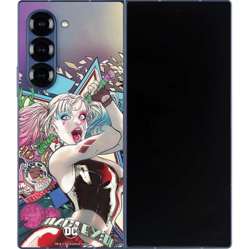 DC Comics Harley Quinn Action Pose Galaxy Z Fold6 Skin