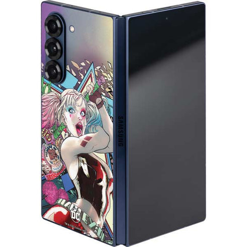 DC Comics Harley Quinn Action Pose Galaxy Z Fold6 Skin