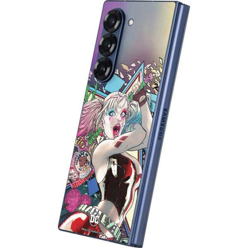 DC Comics Harley Quinn Action Pose Galaxy Z Fold6 Skin