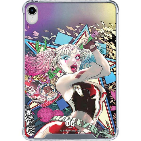 DC Comics Harley Quinn Action Pose iPad 11th Gen (2025) Clear Case