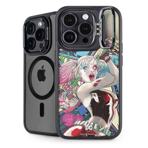DC Comics Harley Quinn Action Pose iPhone 14 Pro Kickstand Case