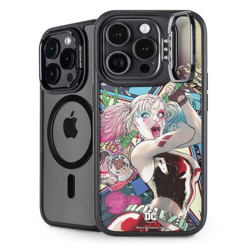 DC Comics Harley Quinn Action Pose iPhone 14 Pro Max Kickstand Case