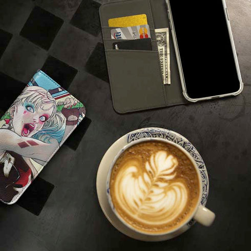 DC Comics Harley Quinn Action Pose iPhone 15 Folio Case