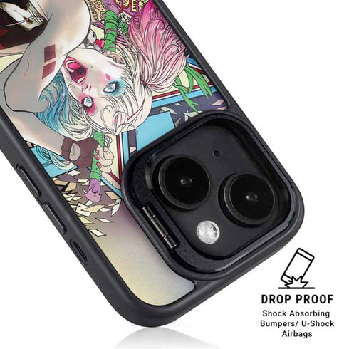 DC Comics Harley Quinn Action Pose iPhone 15 Kickstand Case
