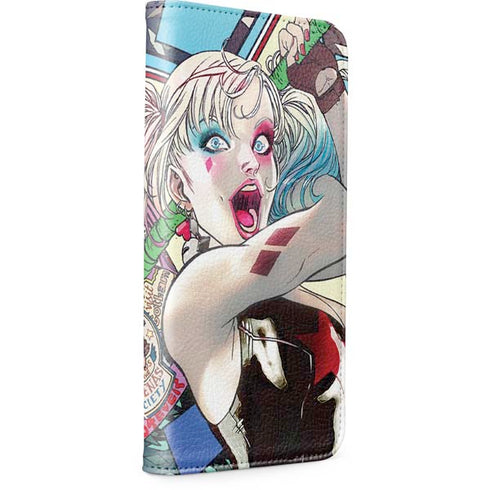 DC Comics Harley Quinn Action Pose iPhone 15 Plus Folio Case