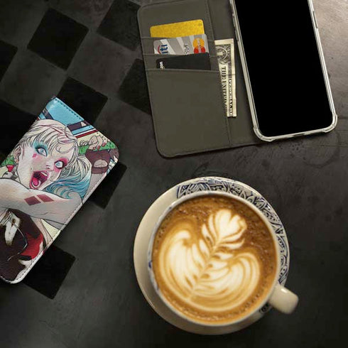 DC Comics Harley Quinn Action Pose iPhone 15 Plus Folio Case