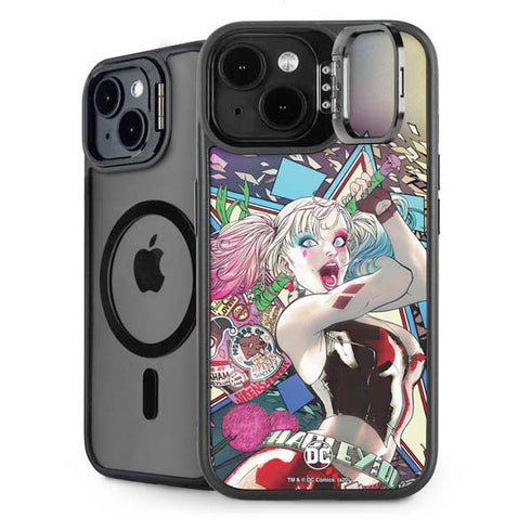 DC Comics Harley Quinn Action Pose iPhone 15 Plus Kickstand Case