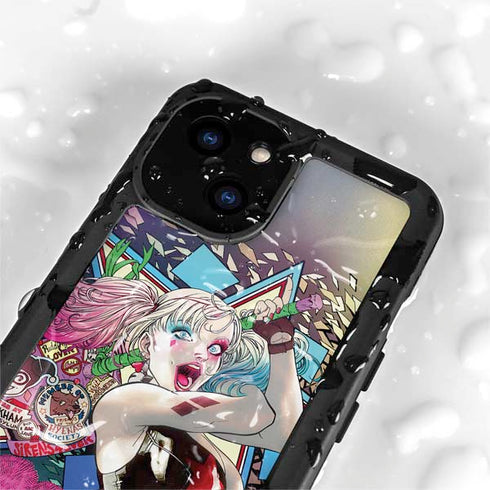 DC Comics Harley Quinn Action Pose iPhone 15 Plus Waterproof Case