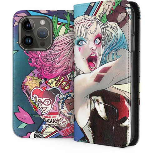 DC Comics Harley Quinn Action Pose iPhone 15 Pro Folio Case