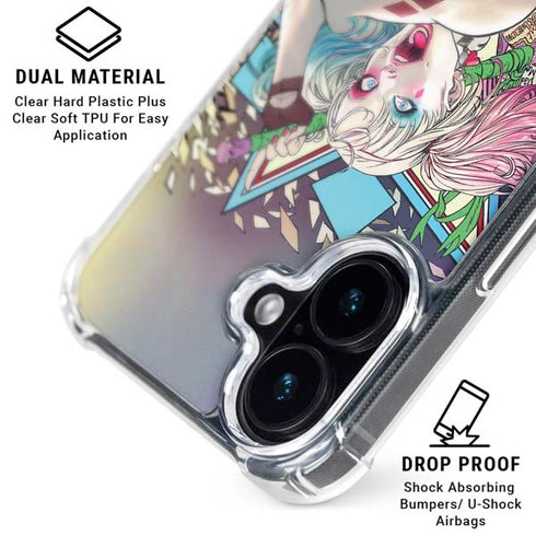 DC Comics Harley Quinn Action Pose iPhone 16 Clear Case