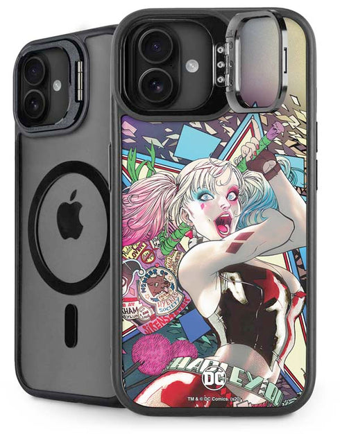 DC Comics Harley Quinn Action Pose iPhone 16 Plus Kickstand Case