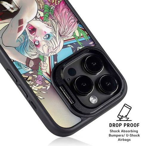 DC Comics Harley Quinn Action Pose iPhone 16 Pro Kickstand Case