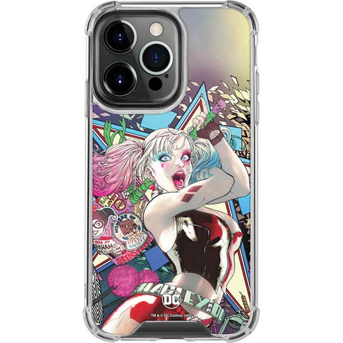 DC Comics Harley Quinn Action Pose iPhone 16 Pro Max Clear Case