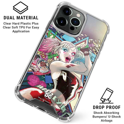 DC Comics Harley Quinn Action Pose iPhone 16 Pro Max Clear Case
