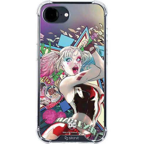 DC Comics Harley Quinn Action Pose iPhone 16e Clear Case