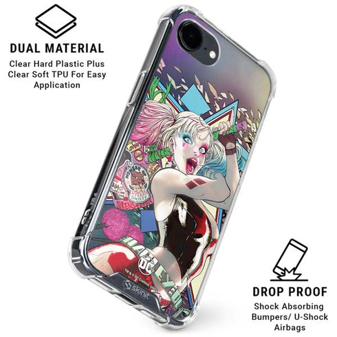 DC Comics Harley Quinn Action Pose iPhone 16e Clear Case