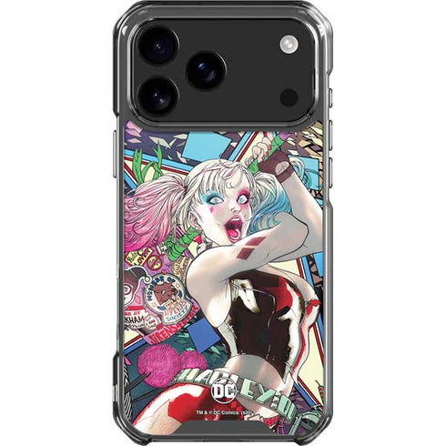 DC Comics Harley Quinn Action Pose iPhone 17 Pro Max Clear Case