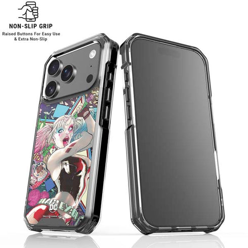 DC Comics Harley Quinn Action Pose iPhone 17 Pro Max Clear Case