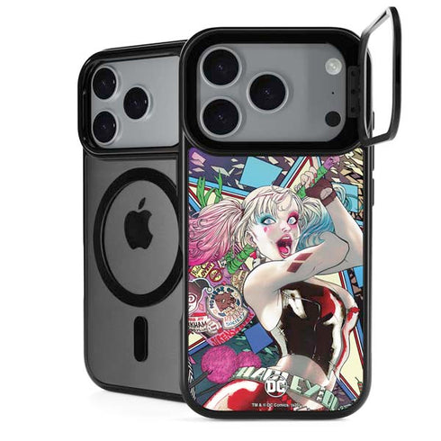 DC Comics Harley Quinn Action Pose iPhone 17 Pro Max Kickstand Case