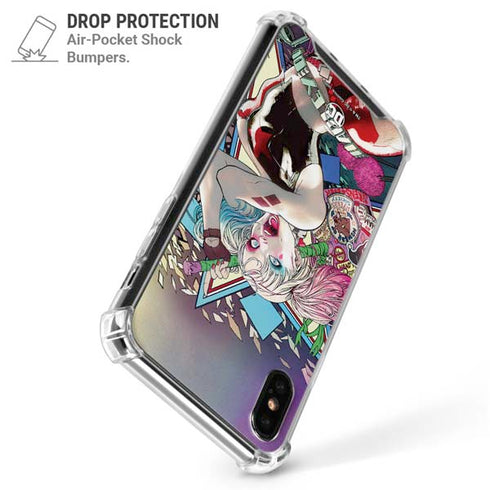 DC Comics Harley Quinn Action Pose iPhone X/XS Clear Case