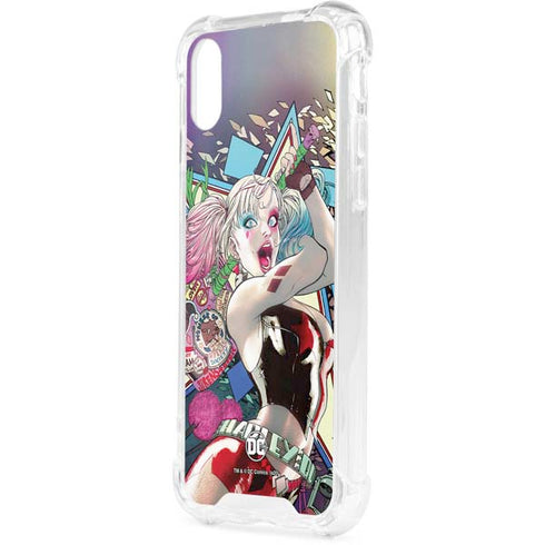 DC Comics Harley Quinn Action Pose iPhone XS Clear Case
