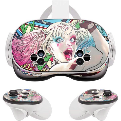 DC Comics Harley Quinn Action Pose Meta Quest 3S Skin