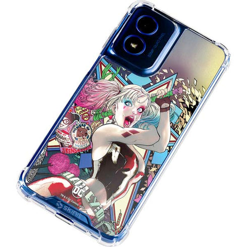 DC Comics Harley Quinn Action Pose Moto G Play 4G (2024) Clear Case