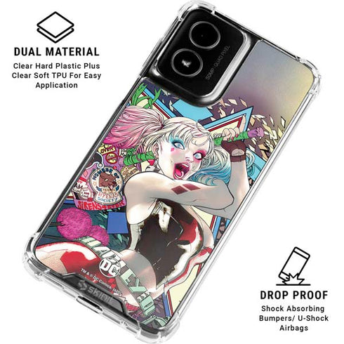 DC Comics Harley Quinn Action Pose Moto G Power 5G (2024) Clear Case