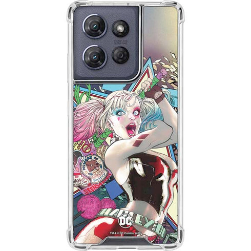 DC Comics Harley Quinn Action Pose Moto G Power 5G (2025) Clear Case