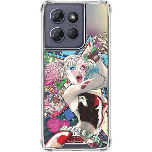 DC Comics Harley Quinn Action Pose Moto G Stylus 5G (2025) Clear Case