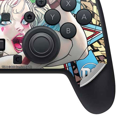 DC Comics Harley Quinn Action Pose Nintendo Switch 2 (2025) Pro Controller Skin