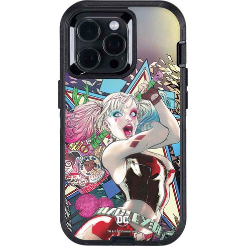 DC Comics Harley Quinn Action Pose Otterbox Defender iPhone Skin