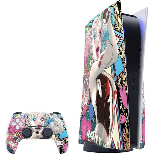 DC Comics Harley Quinn Action Pose PlayStation PS5 Skins