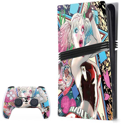 DC Comics Harley Quinn Action Pose PS5 Pro Bundle Skin