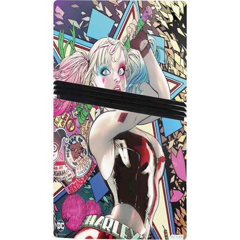 DC Comics Harley Quinn Action Pose PS5 Pro Console Skin