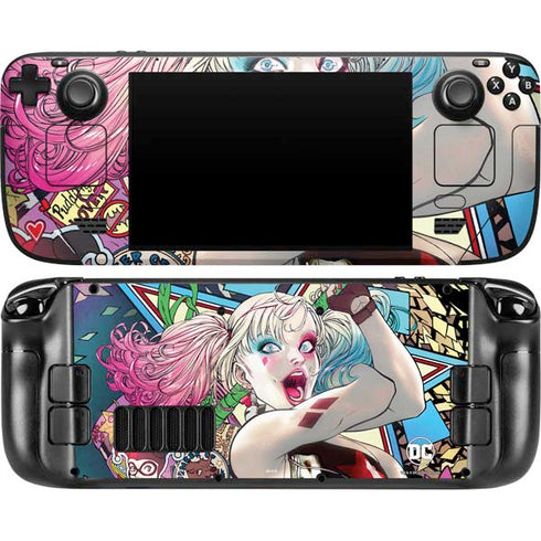 DC Comics Harley Quinn Action Pose Steam Deck Handheld Gaming Computer OLED Skin
