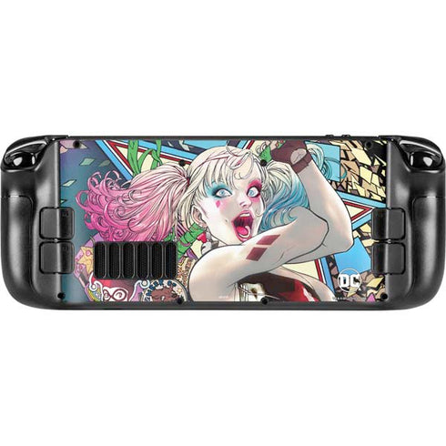 DC Comics Harley Quinn Action Pose Steam Deck Handheld Gaming Computer OLED Skin