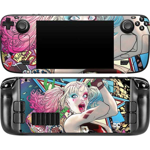 DC Comics Harley Quinn Action Pose Steam Deck Handheld Gaming Computer Skin