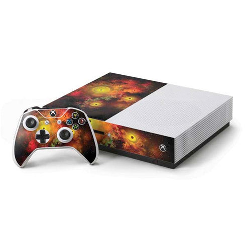 StockTrek Colorful Nebulae and Interstellar Matter Xbox One S Console and Controller Bundle Skin