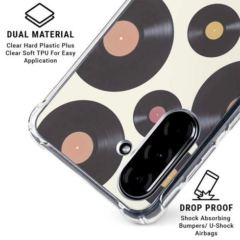 Colorful Records Galaxy A36 5G Clear Case