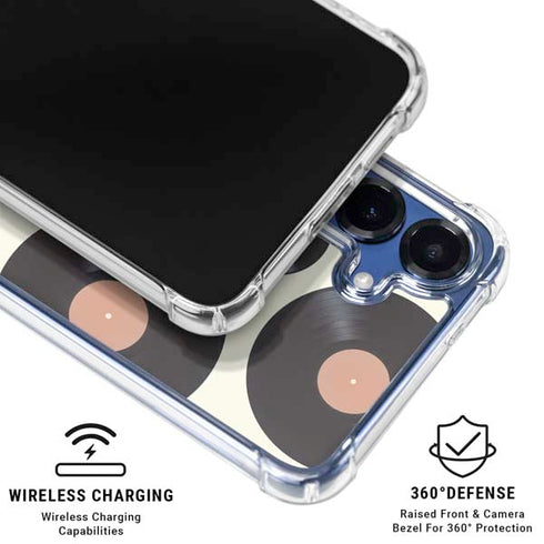 Colorful Records Galaxy S25 Clear Case