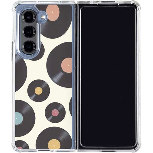 Colorful Records Galaxy Z Fold5 5G Clear Case