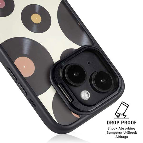 Colorful Records iPhone 14 Kickstand Case