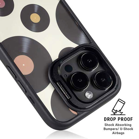Colorful Records iPhone 14 Pro Kickstand Case