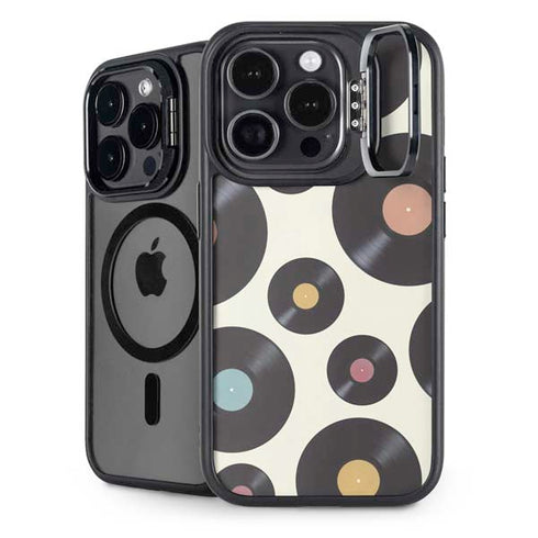 Colorful Records iPhone 15 Pro Kickstand Case