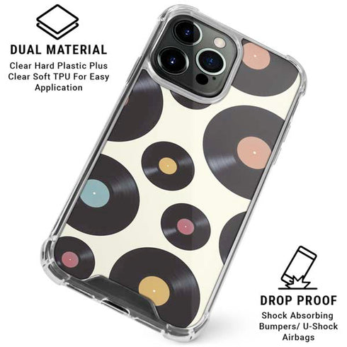 Colorful Records iPhone 16 Pro Max Clear Case