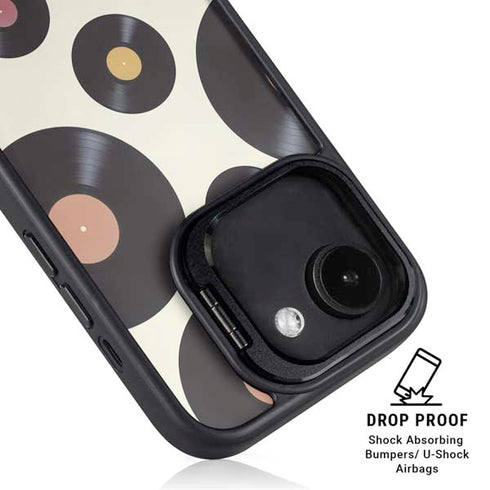 Colorful Records iPhone 16e Kickstand Case