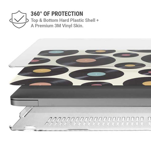 Colorful Records MacBook Pro 14in (2021-24) Case plus Skin